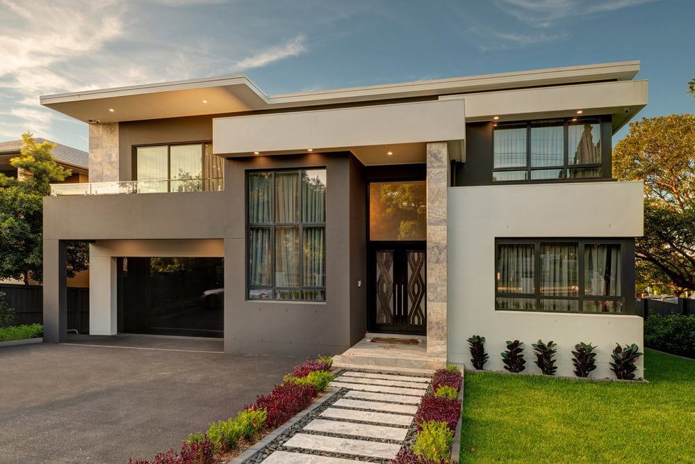 Exterior of house on Strathfield sloping block